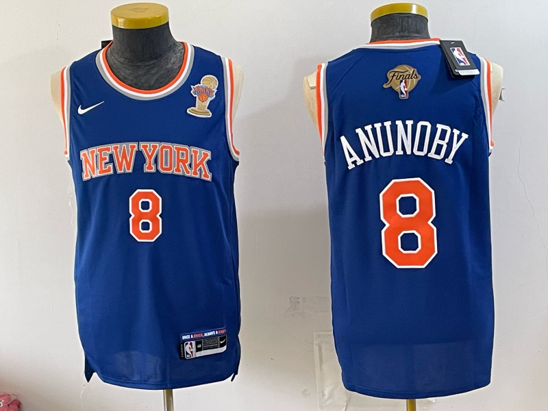 Men New York Knicks #8 Anunoby blue 2026 Nike NBA jersey 0723008